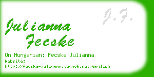 julianna fecske business card